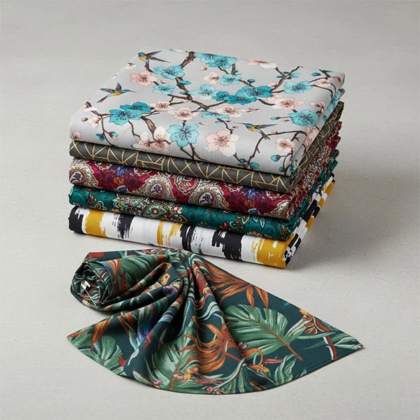 Polyester Viskon Baskılı Astar Kumaş Polyester Viskon Baskılı Astar Kumaş